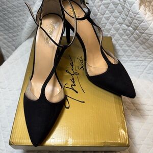 New. Thalia Sodi Grace Black Women's T Strap Heels